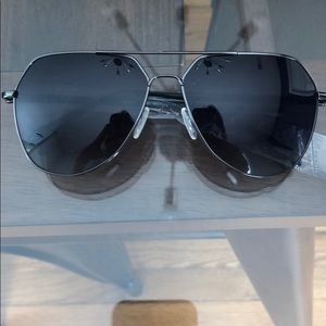 Cynthia Bailey Eyewear Charcoal Aviator Sunglasses